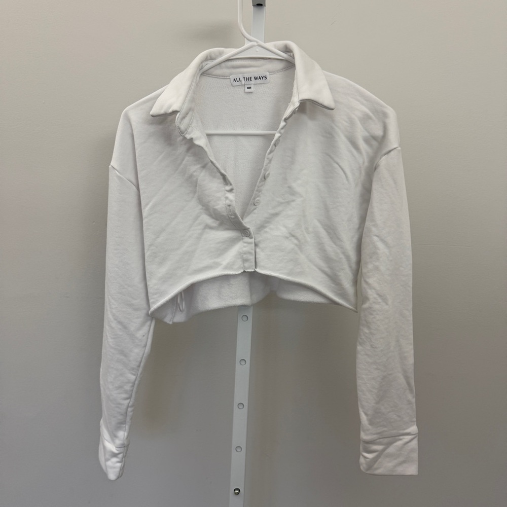 ALL THE WAYS REVOLVE CROP TOP LONG SLEEVE SIZE XXS